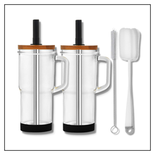 Load image into Gallery viewer, Innerlight Code 24 oz Glass Cups with Handle - Set of 2 Cups