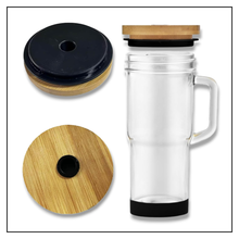 Load image into Gallery viewer, Innerlight Code 24 oz Glass Cups with Handle - Set of 2 Cups