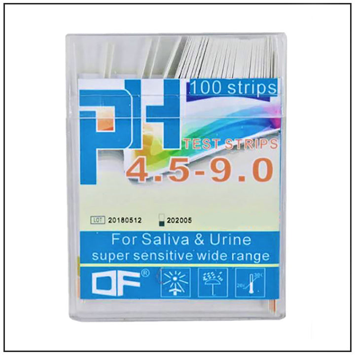 pH Test Strips - 100 Urine & Saliva Tests