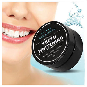 Teeth Whitening Activated Charcoal with Bamboo Toothbrush